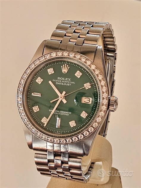 rolex quadrante verde.e argento|Rolex Datejust 36 Vintage DateJust 1601 quadrante argento full set.